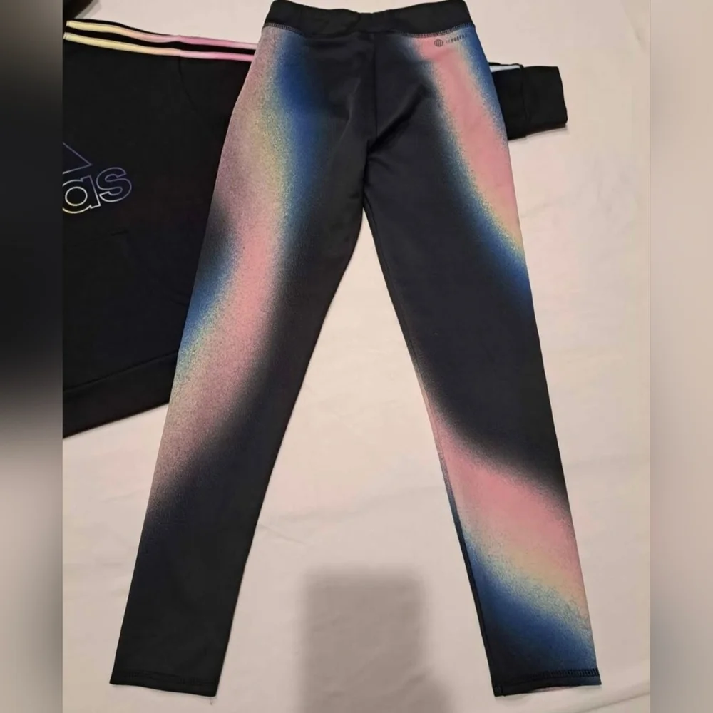Girls Adidas Hoodie And Leggings Set Size Medium 10/12